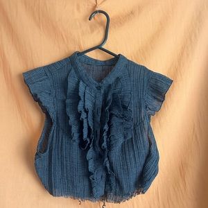 Vintage y2k Redesigned Cropped Work Top